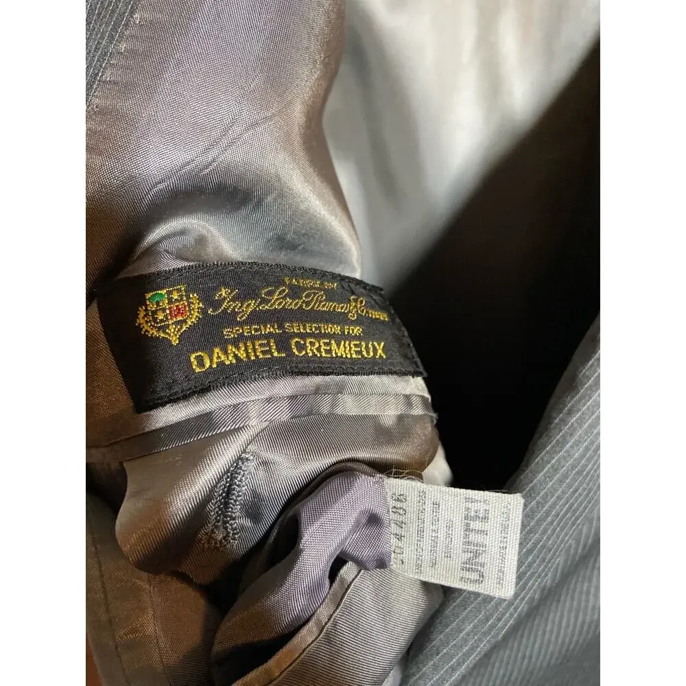 Daniel Cremieux Loro Piana Blazer Suit Jacket Two-Button Front Notch Gray 42R